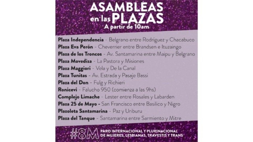 Paro, asambleas y marcha para este 8 de marzo